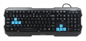 E-blue EKM075BK tastiera USB QWERTY Inglese Nero