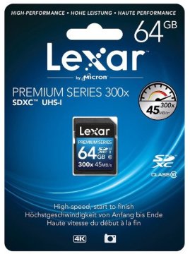 Lexar 64GB Class 10 SDXC 300x UHS-I Classe 10