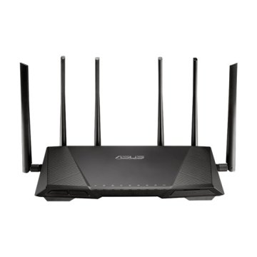 ASUS RT-AC3200 router wireless Gigabit Ethernet Banda tripla (2.4 GHz/5 GHz/5 GHz) Nero