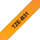 Brother TZe-B31 Nastro laminato da 12 mm – arancione fluorescente 2
