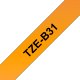 Brother TZE-B31 nastro per etichettatrice Nero su arancione fluorescente 2