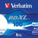 Verbatim BD-R XL 100GB* 4x Ampia area stampabile a getto d'inchiostro, 5 pezzi in Jewel case 2