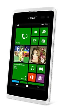 Acer Liquid M220 10,2 cm (4") Doppia SIM Windows Phone 8.1 3G 0,5 GB 4 GB Bianco