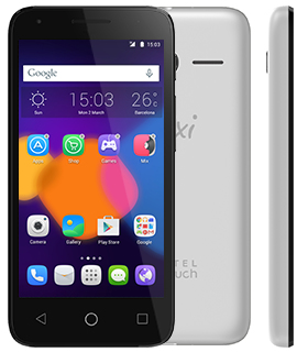 Alcatel PIXI 4027D 11,4 cm (4.5") Doppia SIM Android 4.4 3G 0,5 GB 4 GB 1400 mAh Bianco