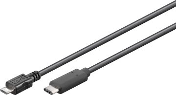 Goobay 67895 cavo USB USB 2.0 0,2 m Micro-USB B USB C Nero