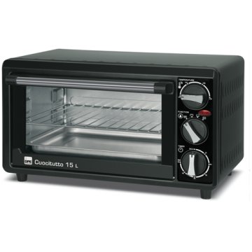 DPE 12214 fornetto con tostapane 15 L 1200 W Nero, Acciaio inox Grill