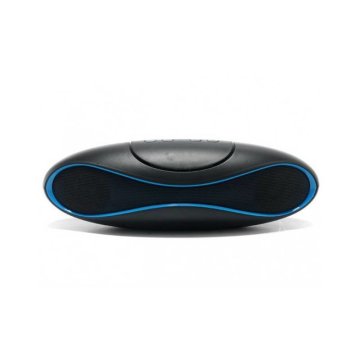 Techly Speaker Portatile Bluetooth Wireless Rugby MicroSD Nero/Blu (ICASBL04)