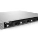 QNAP TS-451U NAS Rack (1U) Intel® Celeron® 1 GB DDR3 0 TB QNAP Turbo System Nero, Grigio 12