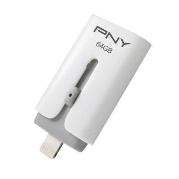 PNY Duo-Link 64GB unità flash USB USB Type-A / Lightning 2.0 Bianco