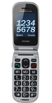 Brondi AMICO FLIP 3 S 5,59 cm (2.2") 90 g Argento Telefono di livello base