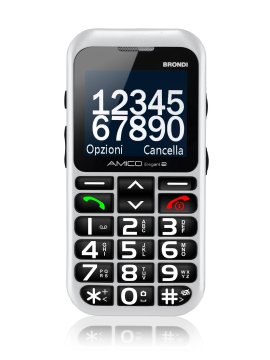 Brondi AMICO ELEGANT 2 5,59 cm (2.2") Bianco Telefono di livello base