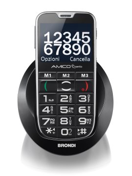 Brondi AMICO CI SENTO 5,84 cm (2.3") Nero Telefono per anziani
