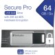Verbatim Secure Pro - Memoria USB 3.0 da 64 GB - Argento 4