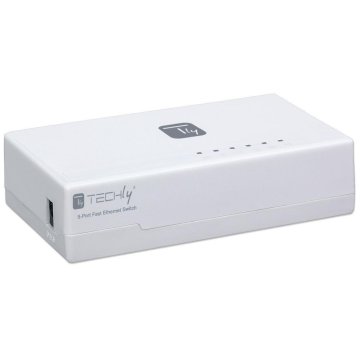 Techly Switch Hub 10/100 Mbps Fast Ethernet 5 Porte (I-SWHUB-050TY)