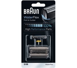 Braun WaterFlex Testina di Ricambio per Rasoio Elettrico Uomo 51B Nero - Compatibile con i rasoi