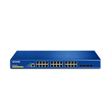 Tenda TEG3224P switch di rete Gestito L2 Gigabit Ethernet (10/100/1000) Supporto Power over Ethernet (PoE) Blu