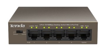 Tenda TEF1105P switch di rete Gestito Fast Ethernet (10/100) Supporto Power over Ethernet (PoE) Marrone
