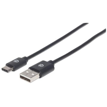 Manhattan 353298 cavo USB USB 2.0 1 m USB C USB A Nero