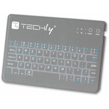 Techly Mini Tastiera Ultra Slim Bluetooth 3.0 per Smartphone e Tablet (ICTB1007)