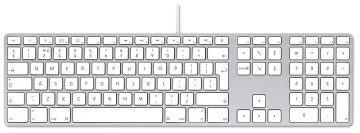 Apple MB110D/B tastiera Ufficio USB QWERTZ Tedesco Bianco
