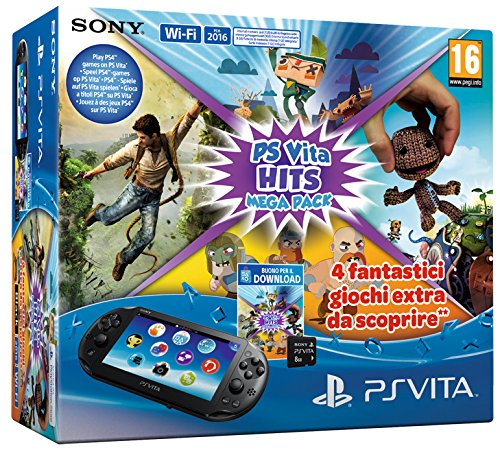 9833840 - Sony PS Vita 2016 + Mega Pack Hits, 8GB console da gioco