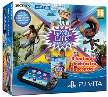 Sony PS Vita 2016 + Mega Pack Hits, 8GB console da gioco portatile 12,7 cm (5") Touch screen Wi-Fi Nero