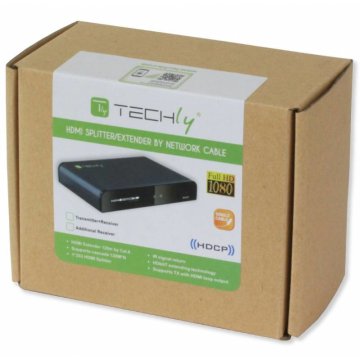 Techly Ricevitore Aggiuntivo per Extender HDMI HDbitT con IR su Cavo di Rete (IDATA EXTIP-383IRRX)