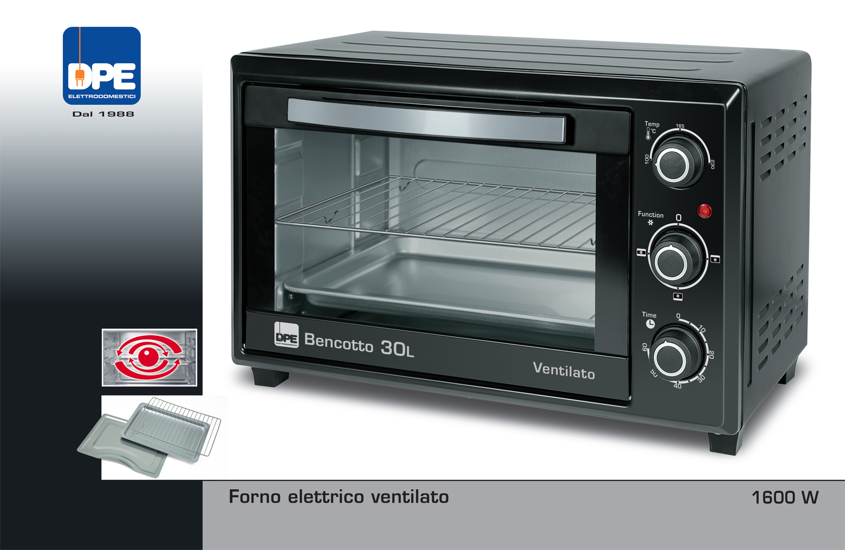 12217 - DPE Bencotto 30L Nero Grill - Fornetti elettrici - Cottura cibi -  Negozi Elettronica Roma - Radionovelli