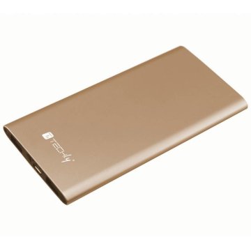 Techly Carica Batterie Power Bank Slim per Smartphone Tablet 5000mAh USB Oro (I-CHARGE-5000LITY)