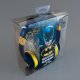 4SIDE DC Comics Batman The Caped Crusader Cuffie Cablato A Padiglione MUSICA Blu, Giallo 6