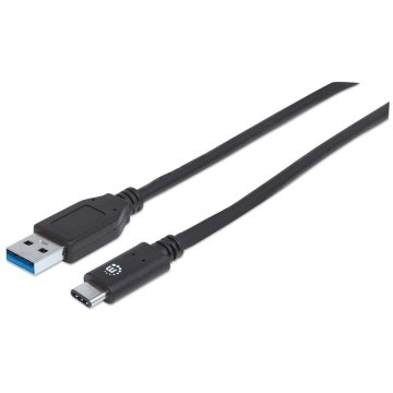 Manhattan 353373 cavo USB USB 3.2 Gen 2 (3.1 Gen 2) 1 m USB A USB C Nero