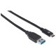 Manhattan 353373 cavo USB USB 3.2 Gen 2 (3.1 Gen 2) 1 m USB A USB C Nero 3