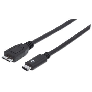 Manhattan 353397 cavo USB USB 3.2 Gen 2 (3.1 Gen 2) 1 m USB C Micro-USB B Nero