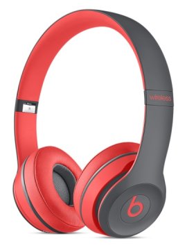 Beats by Dr. Dre Solo² Wireless Auricolare Con cavo e senza cavo A Padiglione Musica e Chiamate Bluetooth Grigio, Rosso