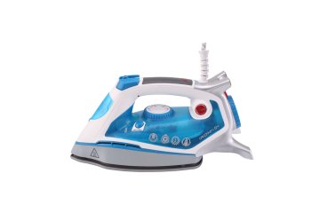 Hoover IRONflow TIF2600/1 011 Ferro da stiro a secco e a vapore Piastra in Ceramica 2600 W Blu, Trasparente