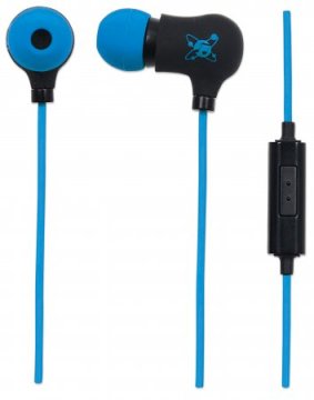 Manhattan Nova Auricolare Cablato In-ear Musica e Chiamate Nero, Blu