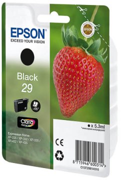 Epson Strawberry 29 K cartuccia d'inchiostro 1 pz Originale Resa standard Nero