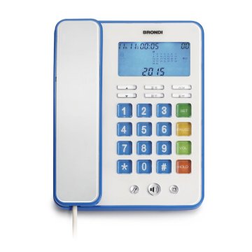 Brondi Rainbow Telefono analogico Identificatore di chiamata Blu, Bianco