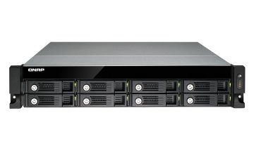 QNAP TVS-871U-RP NAS Armadio (2U) Intel® Pentium® G3250 4 GB DDR3 0 TB QNAP Turbo System Nero, Grigio