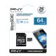 PNY SDU64GPER25-EF memoria flash 64 GB MicroSD Classe 10 3