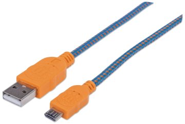 Manhattan 352727 cavo USB USB 2.0 1,8 m USB A Micro-USB B Blu