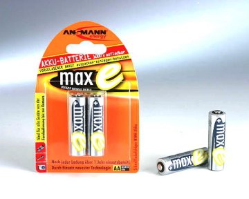 Ansmann Blister 2 X MAX-E Accu, AA, 2100mAh AA / HR6 Nichel-Metallo Idruro (NiMH)