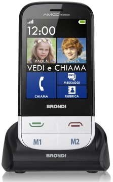 Brondi AMICO PREMIUM 7,11 cm (2.8") 95 g Bianco Telefono di livello base