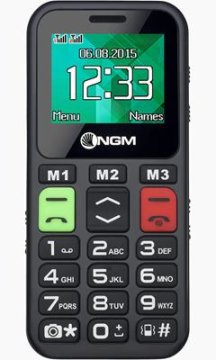 NGM-Mobile Facile Ciao 4,57 cm (1.8") 70 g Nero Telefono per anziani