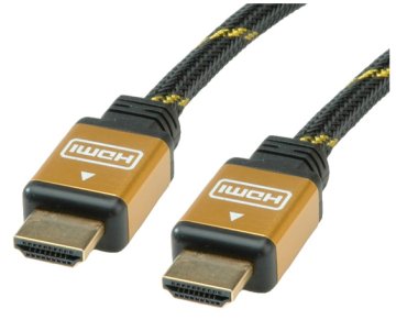 ROLINE 11.04.5506 cavo HDMI 10 m HDMI tipo A (Standard) Nero, Oro