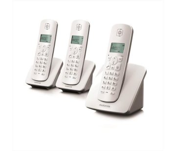 Motorola C403E Telefono DECT Identificatore di chiamata Grigio, Bianco