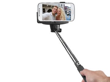 SBS TESELFISHAFTBT bastone per selfie Smartphone Nero, Cromo