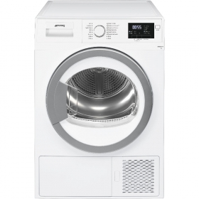 Smeg DHT71EIT-1 asciugatrice Libera installazione Caricamento frontale 7 kg A+ Argento, Bianco
