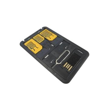 Techly Adattatori schede SIM con Micro Lettore USB di MicroSD (I-SIM-5)