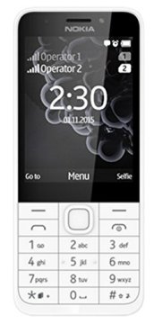 Microsoft 230 Dual Sim 7,11 cm (2.8") 91,8 g Argento, Bianco Telefono cellulare basico